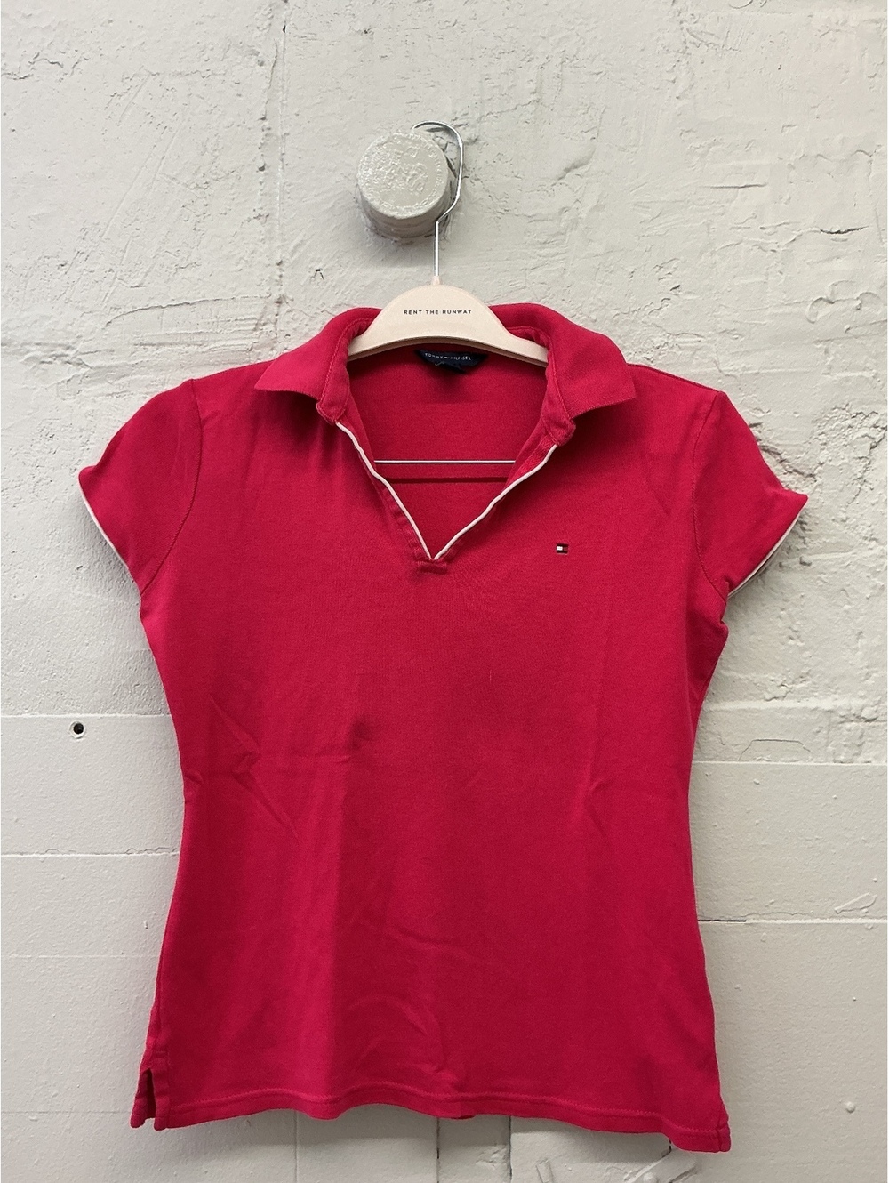 Tommy Hilfiger Red Polo Shirt Small Women